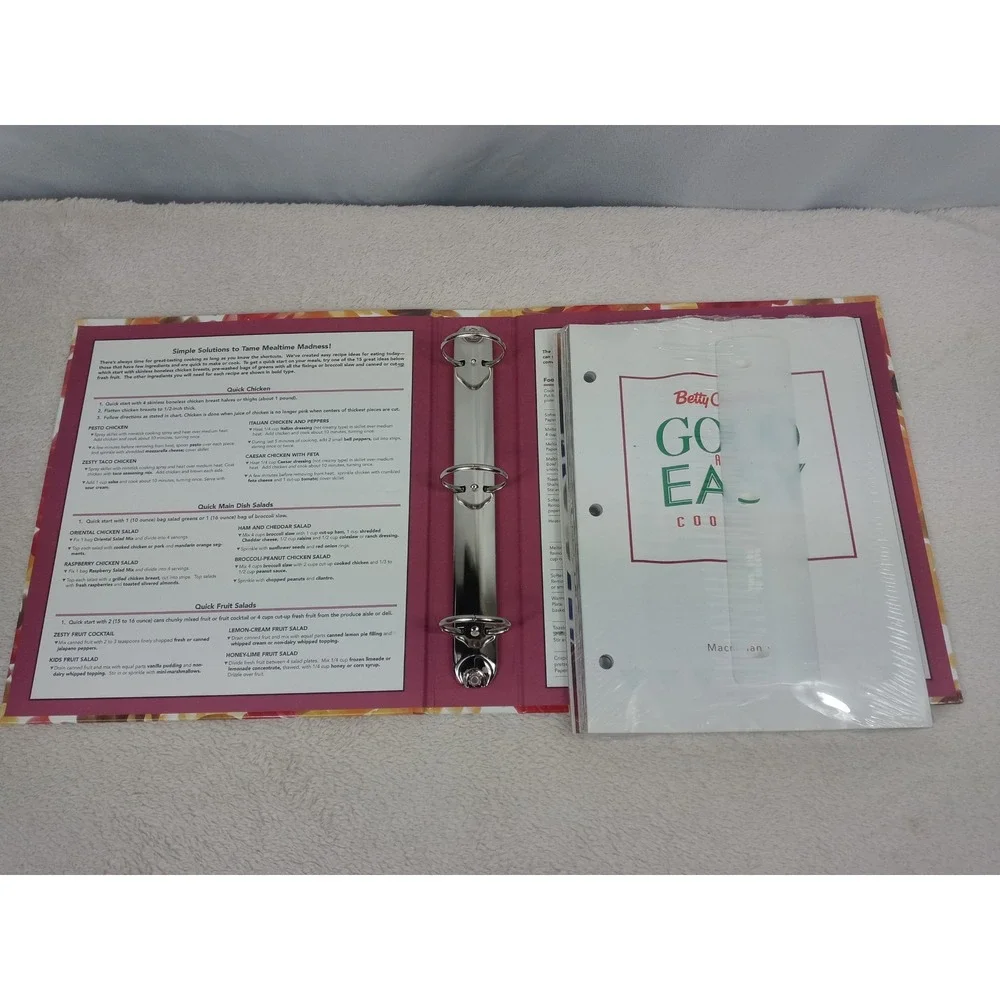 Betty Crocker's Good and Easy Cookbook Ring Bound Hardcover Quick‎ Meals Recipes